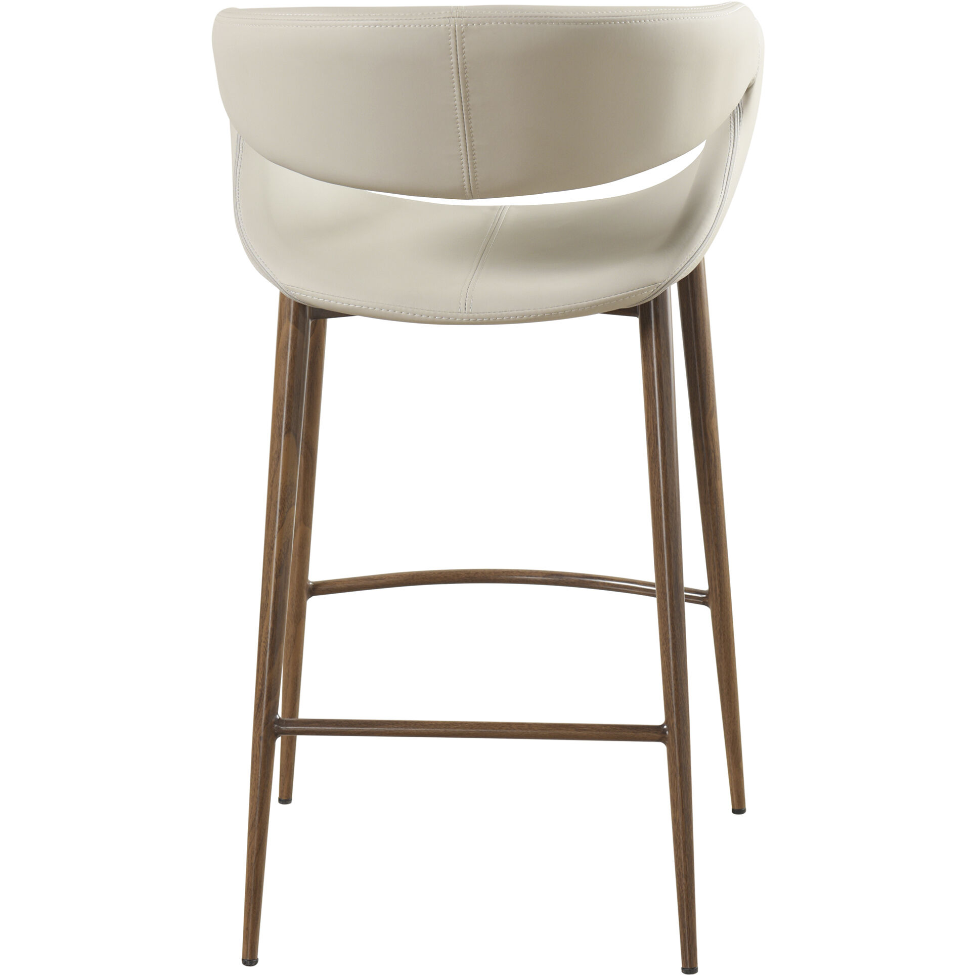 Joshua 35.4 inch Walnut and Taupe Counter Stool