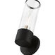 Banca 1 Light 4 inch Black with Brushed Nickel Accent ADA Single Sconce Wall Light, Single