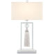 Vitale 28 inch 150.00 watt Silver Leaf/Clear Table Lamp Portable Light