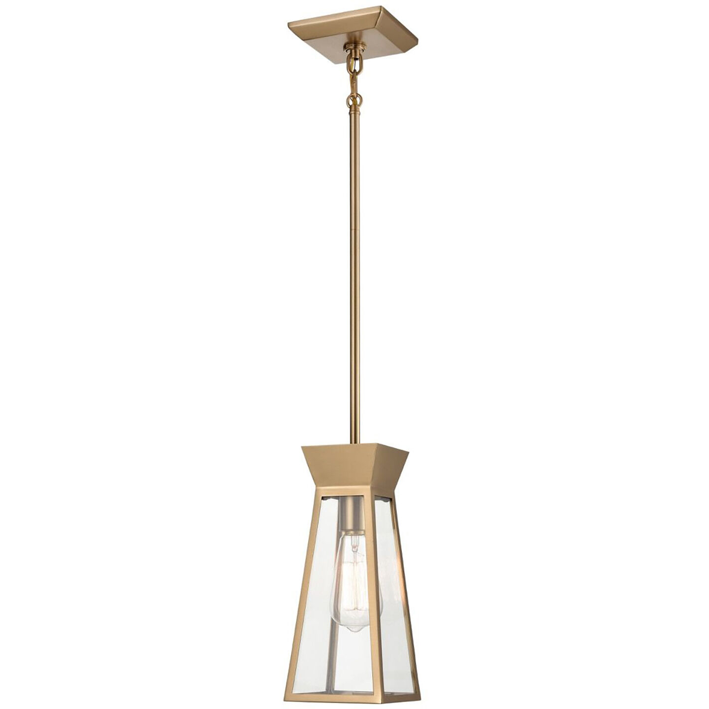 Lucian LED 5 inch Brushed Brass Pendant Ceiling Light
