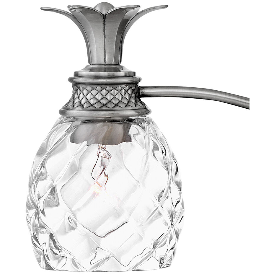 Plantation 5 Light 37 inch Polished Antique Nickel Vanity Light Wall Light