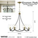 Vantage Kearney Park 6 Light 29 inch Coal and Soft Brass Chandelier Ceiling Light