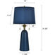 Poly 31.5 inch 60 watt Latilly Blue Table Lamp Portable Light