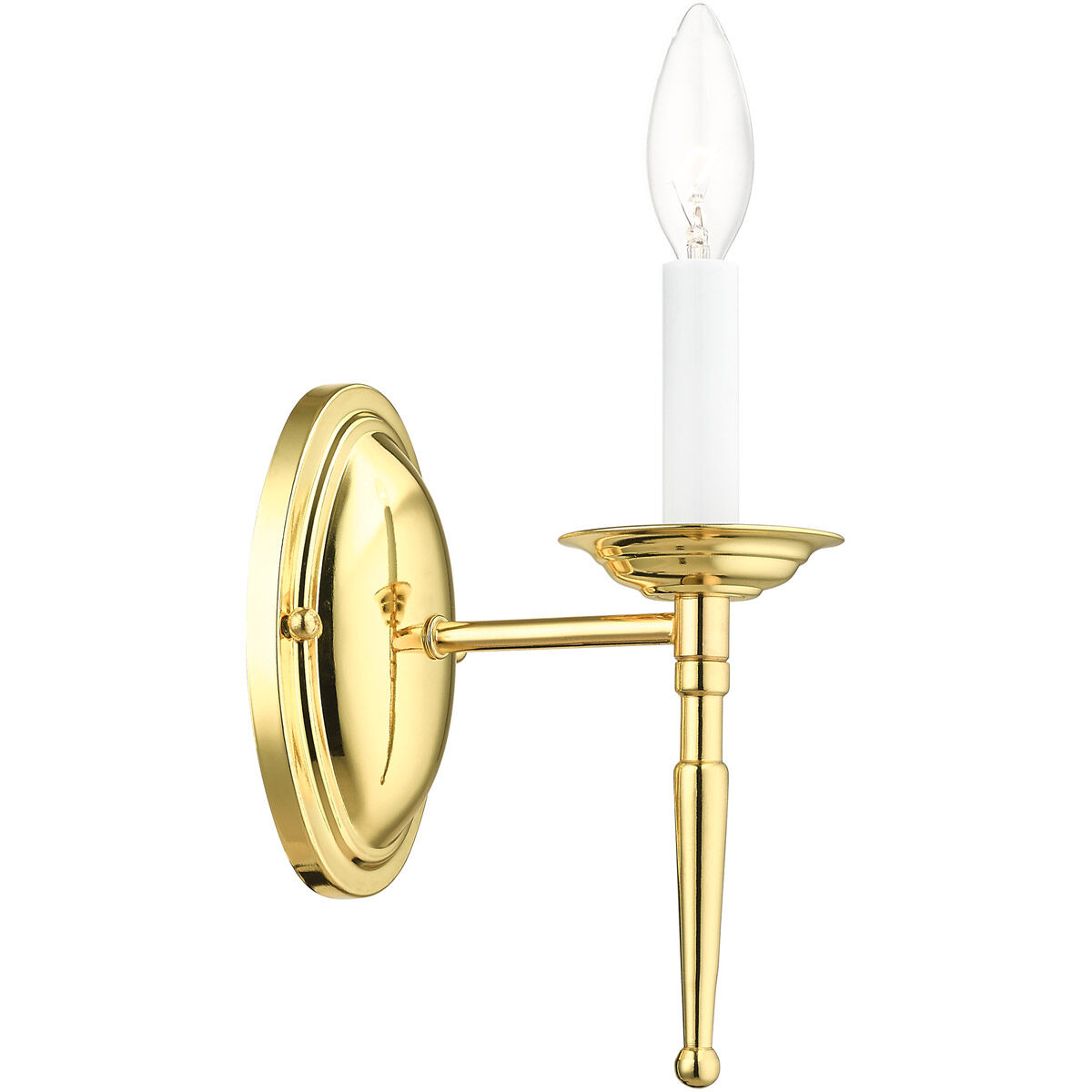 Williamsburgh 1 Light 4 inch Polished Brass Wall Sconce Wall Light
