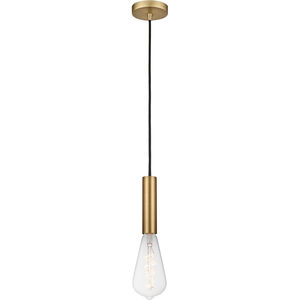 Ballston Edison LED 3.75 inch Brushed Brass Mini Pendant Ceiling Light