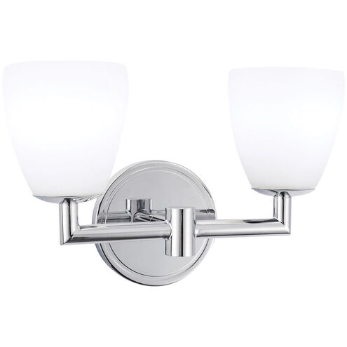 Chancellor LED 11 inch Chrome with Matte Opal Vanity Light Wall Light