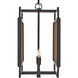 Boswell 5 Light 36 inch Natural/Black Chandelier Ceiling Light