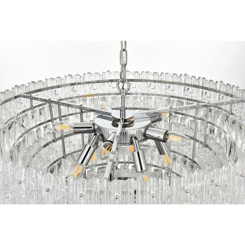 Emilia 10 Light 31 inch Chrome Pendant Ceiling Light