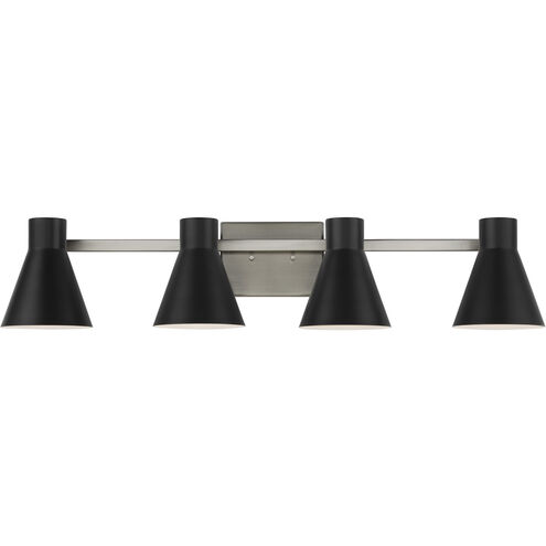 Towner 4 Light 35.38 inch Brushed Nickel Wall Bath Fixture Wall Light