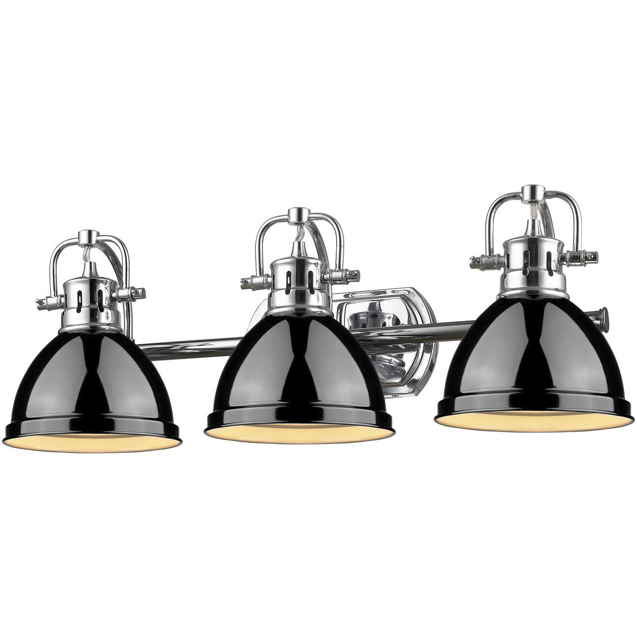 Yep Duncan Vanity Wall Light in Chrome, Black