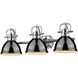 Yep Duncan Vanity Wall Light in Chrome, Black