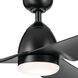 Fit 54 inch Satin Black with Satin Natural Black Blades Ceiling Fan
