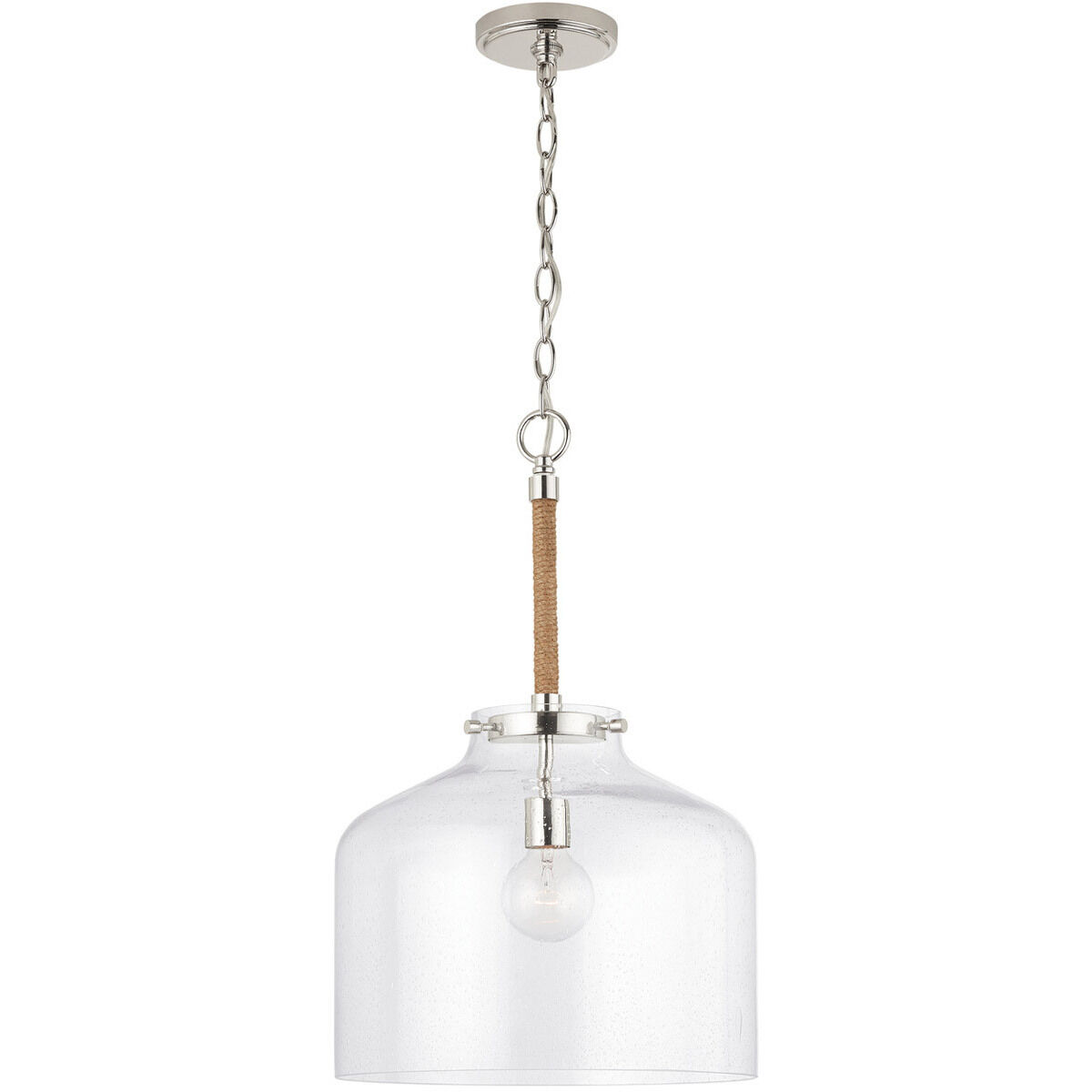 Corde 1 Light 14 inch Polished Nickel Pendant Ceiling Light