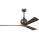 Atlas Irene-3 60 inch Textured Bronze with Walnut Tone Blades Paddle Fan, Paddle Fan