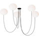 Peter Bristol Helium 5 Light 32.1 inch Matte Black Chandelier Ceiling Light