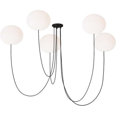 Peter Bristol Helium 5 Light 32.1 inch Matte Black Chandelier Ceiling Light