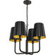 Alora Mood Plisse 4 Light 22.5 inch Matte Black Chandelier Ceiling Light