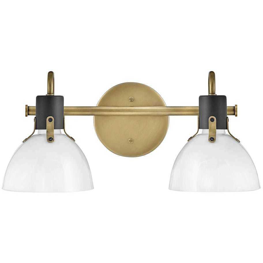 Black and brass bathroom vanity light hot sale