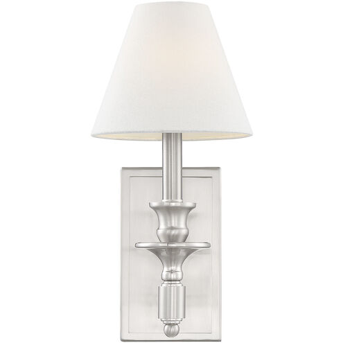 Washburn 1 Light 6.9 inch Satin Nickel Wall Sconce Wall Light, Essentials