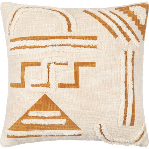 Azibo 18 inch Light Beige Pillow Kit in 18 x 18, Square