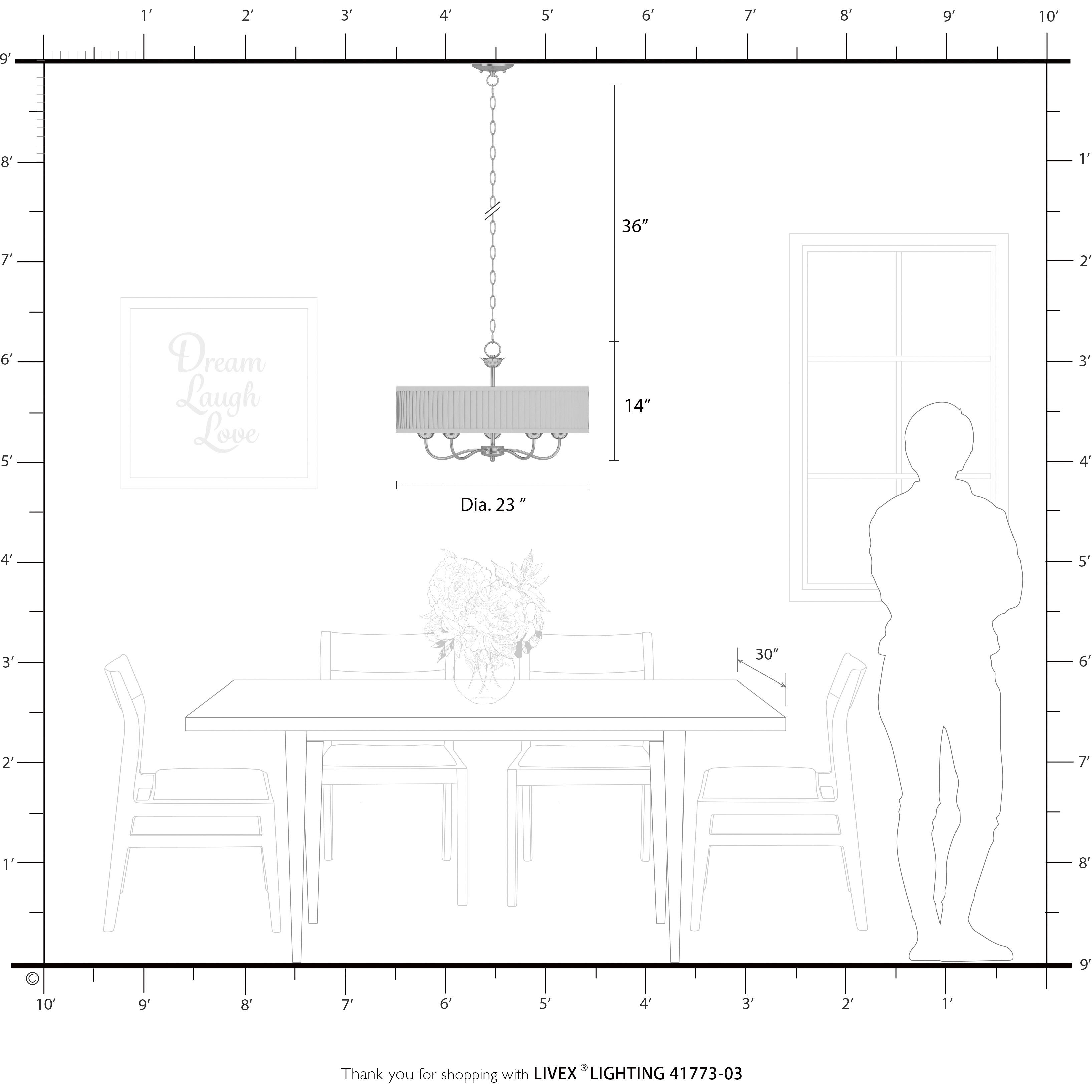Edinburgh 5 Light 23 inch Black Pendant Chandelier Ceiling Light
