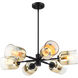 Gatsby 6 Light 28 inch Matte Black Chandelier Ceiling Light