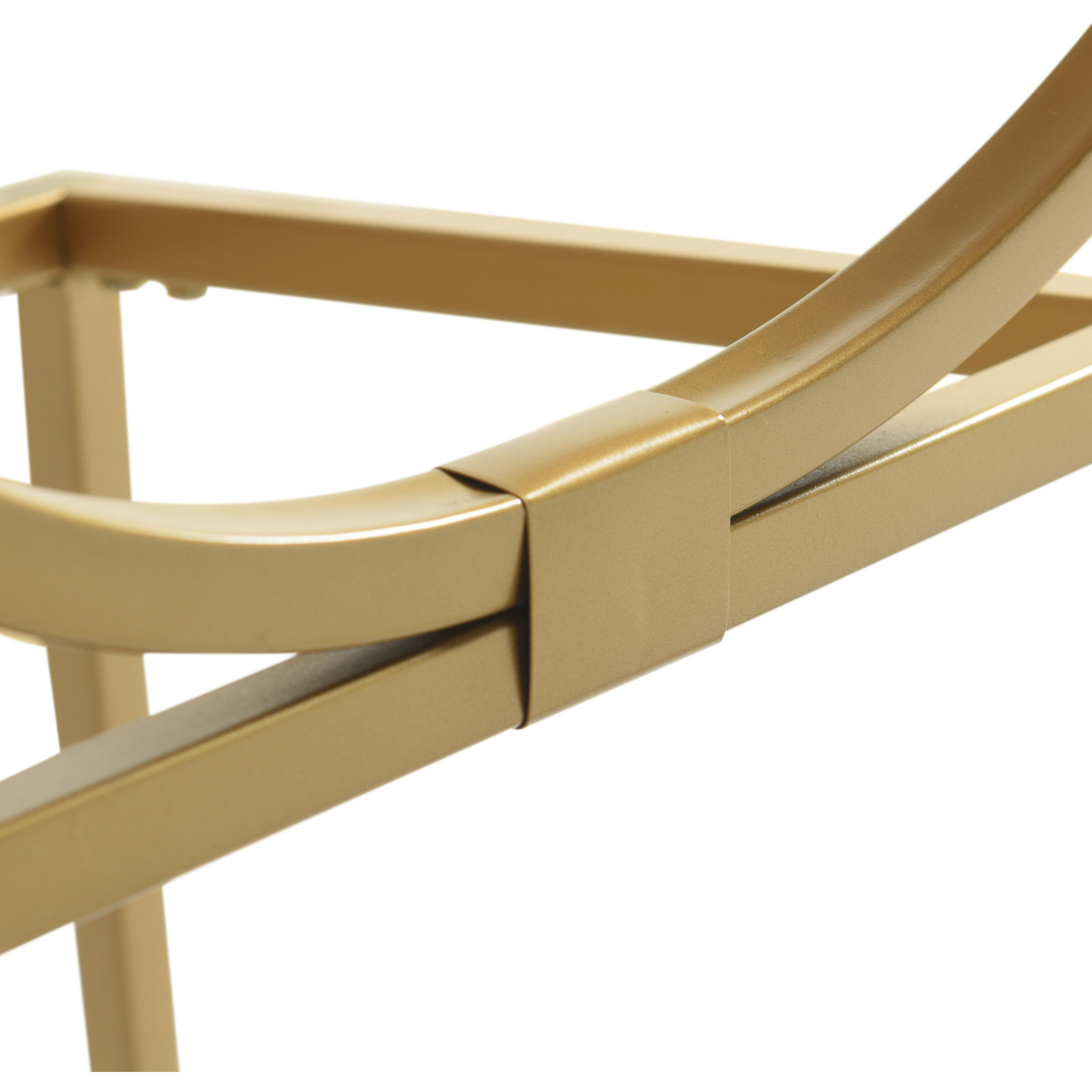 Loren 28 X 24 inch White and Gold Side Table