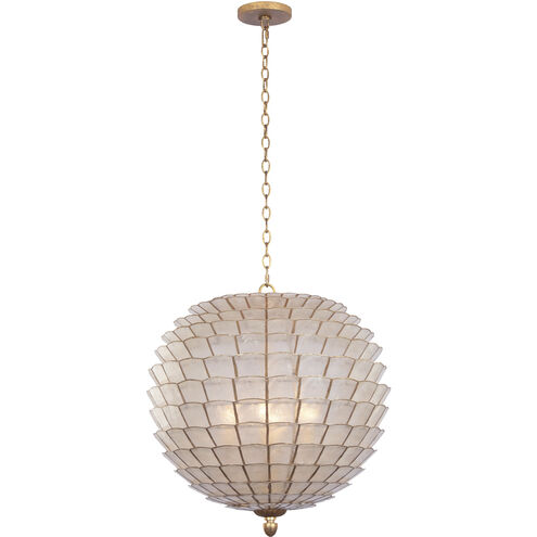 Samal 4 Light 21 inch Oxidized Gold Leaf Pendant Ceiling Light