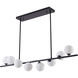 Canada 8 Light 4 inch Black Chandelier Ceiling Light