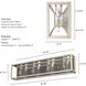 Squire Manor 4 Light 33 inch Brushed Nickel Vanity Light Wall Light