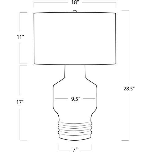 Lewis 28.5 inch 150.00 watt Black Table Lamp Portable Light