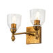 Fun Finial 2 Light 15 inch Gold Leaf with Antique Vanity Light Wall Light