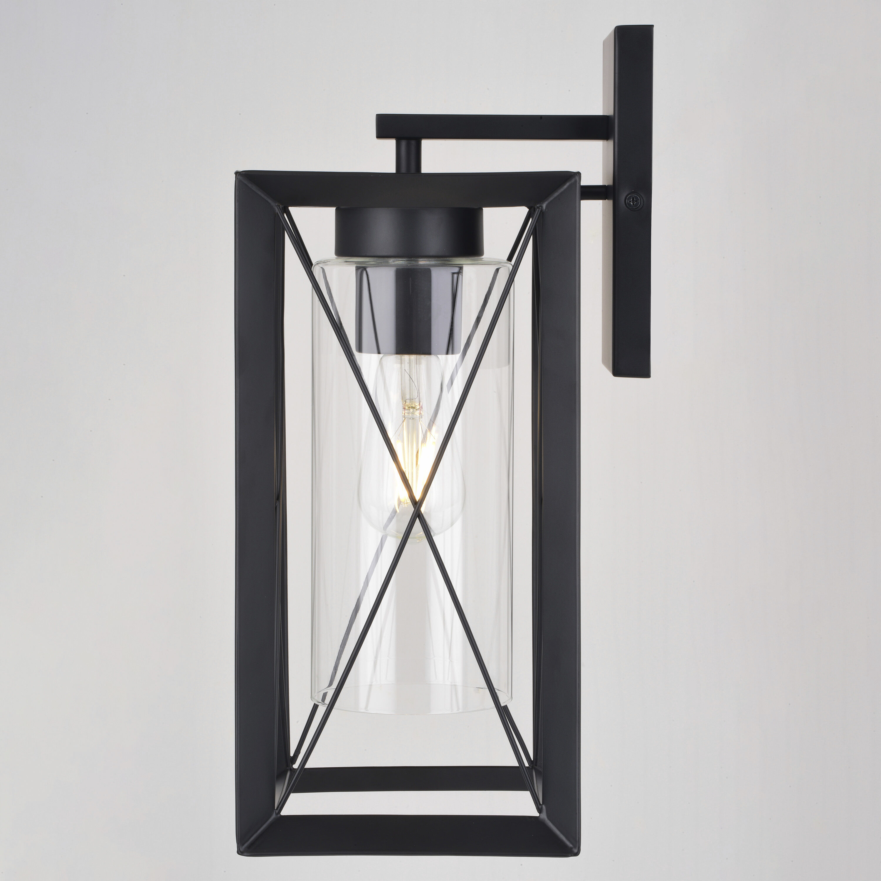 Milton 1 Light 16.75 inch Matte Black Outdoor Wall Lantern