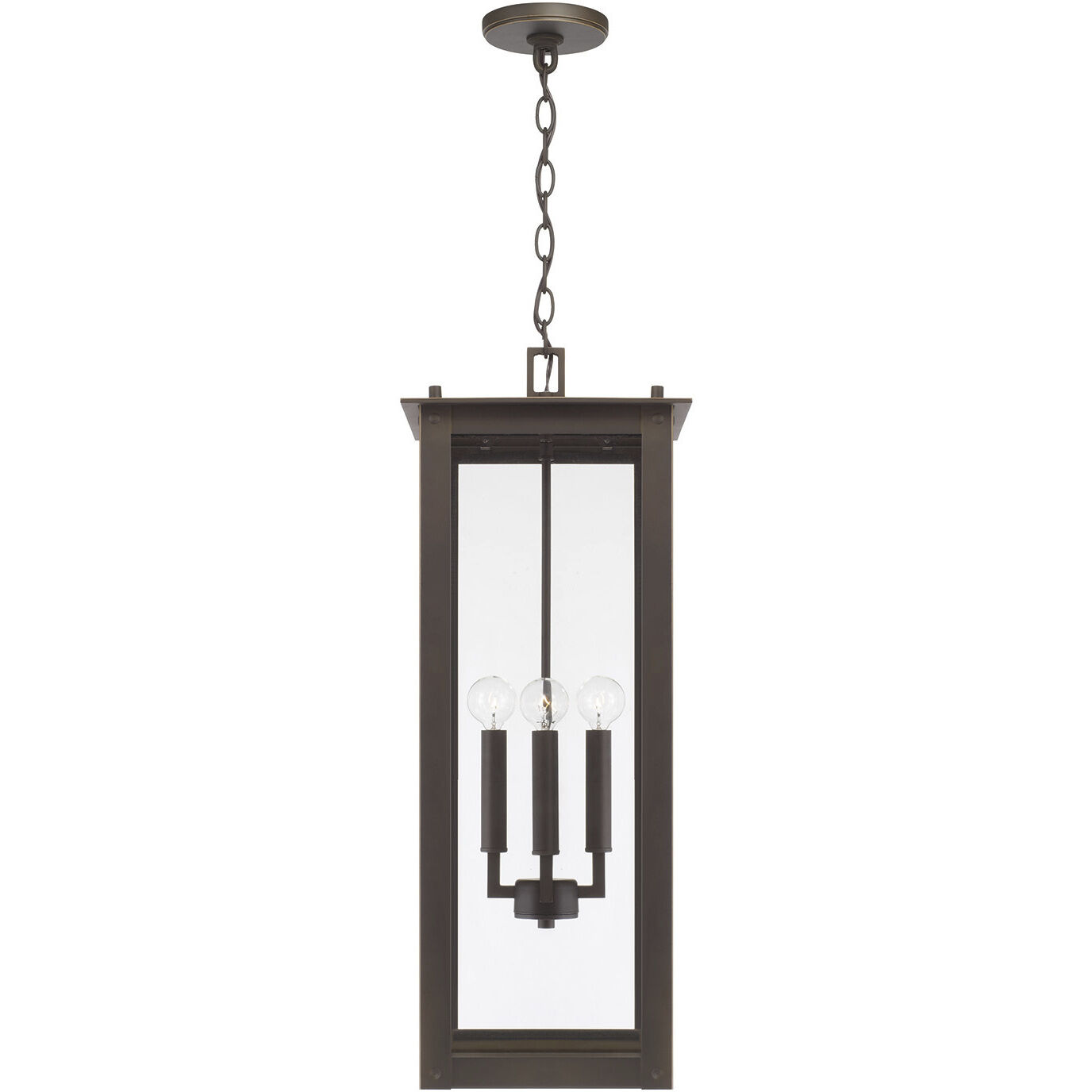 Hunt 4 Light 11 inch Oiled Bronze Outdoor Hanging Lantern