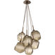 Gem LED 18 inch Burnished Bronze Chandelier Ceiling Light in 2700K LED, Cluster