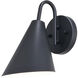 Hanson LED 9.5 inch Matte Black and White Outdoor Wall