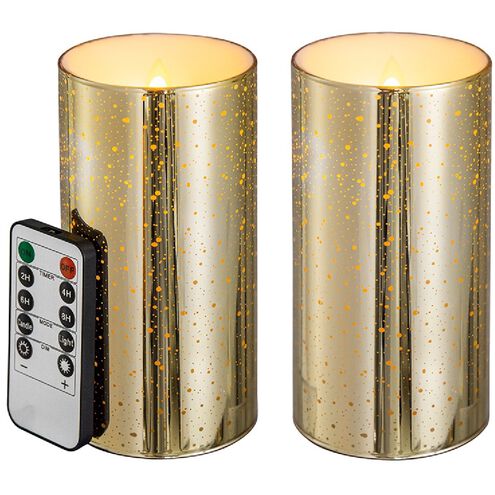 Speckled 6 X 3 inch LED Candle