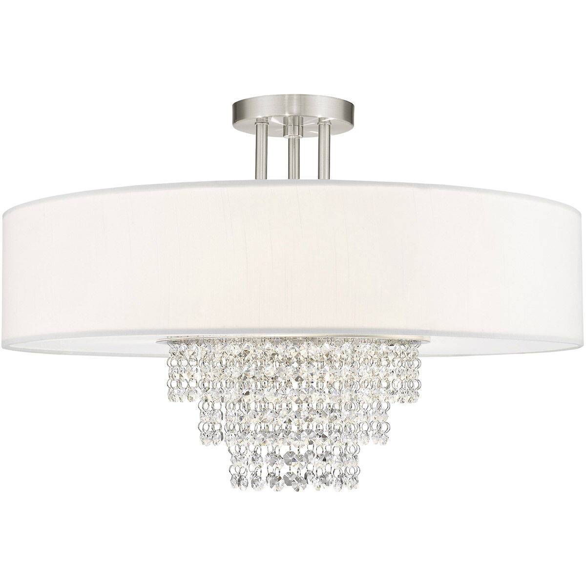 Carlisle 5 Light 22 inch Brushed Nickel Semi-Flush Mount Ceiling Light