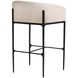Osbourne 39 inch Oxford White and Blackened Iron Bar Stool