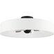 Venlo 4 Light 22 inch Black with Brushed Nickel Accents Semi Flush Ceiling Light