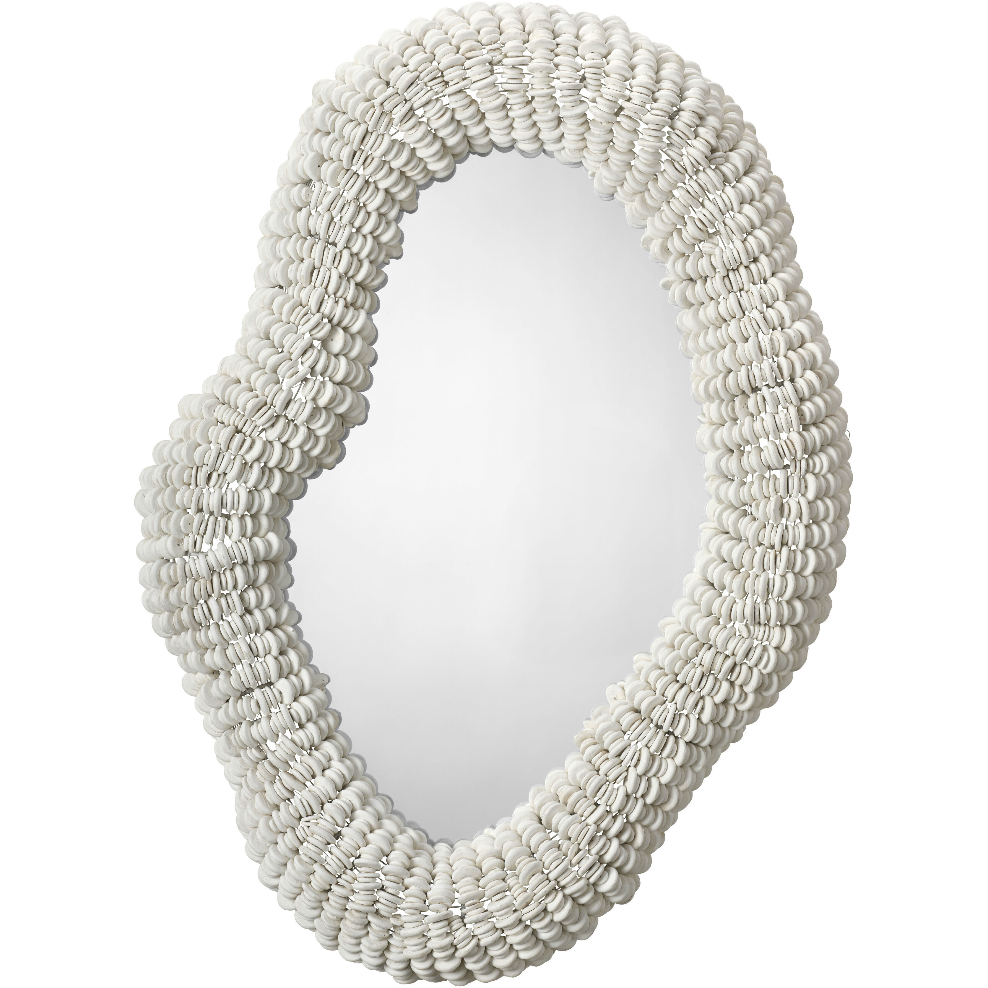 Amoeba 41 X 28 inch White Mirror, Inline