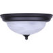 Canarm Classic 2 Light 11 inch Matte Black Flush Mount Ceiling Light