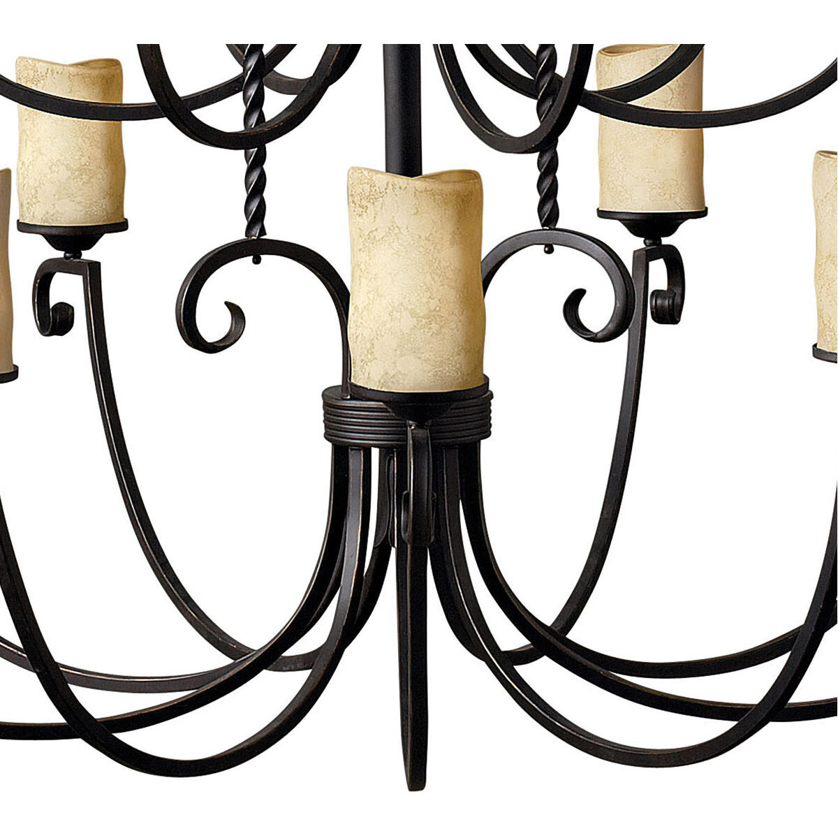 Casa 18 Light 56 inch Olde Black Indoor Chandelier Ceiling Light