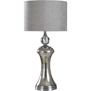 Eason 37 inch 150.00 watt Silver/Semi-Translucent/Heathered Grey Table Lamp Portable Light