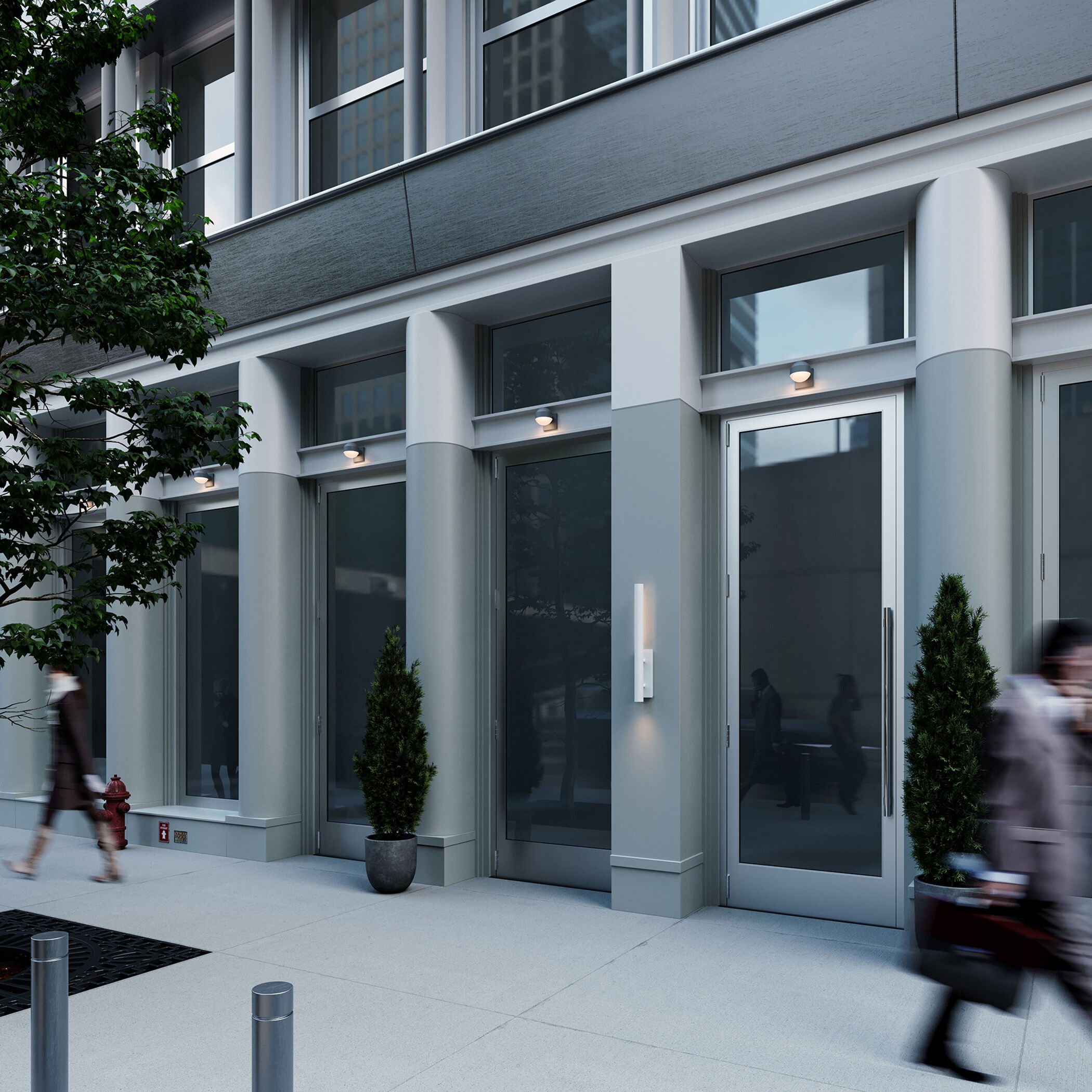 Flue LED 5 inch Textured White Sconce Wall Light