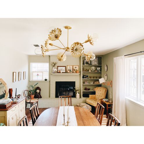 Alyssa 8 Light 42 inch Aged Brass Chandelier Ceiling Light