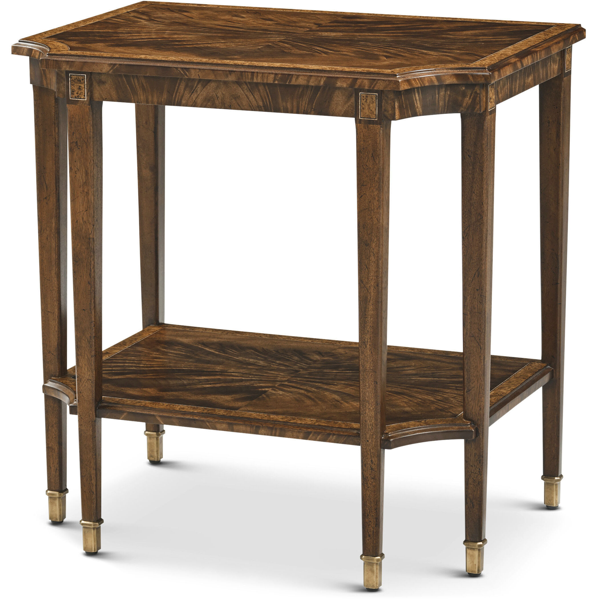 Sloane 25 X 25 inch Edwardian Brown End Table, Wooden