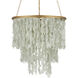 Verre de Mer 1 Light 24.75 inch Contemporary Gold Chandelier Ceiling Light, Medium
