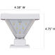 Luxor 1 Light 4.38 inch White Pergola Light, Solar