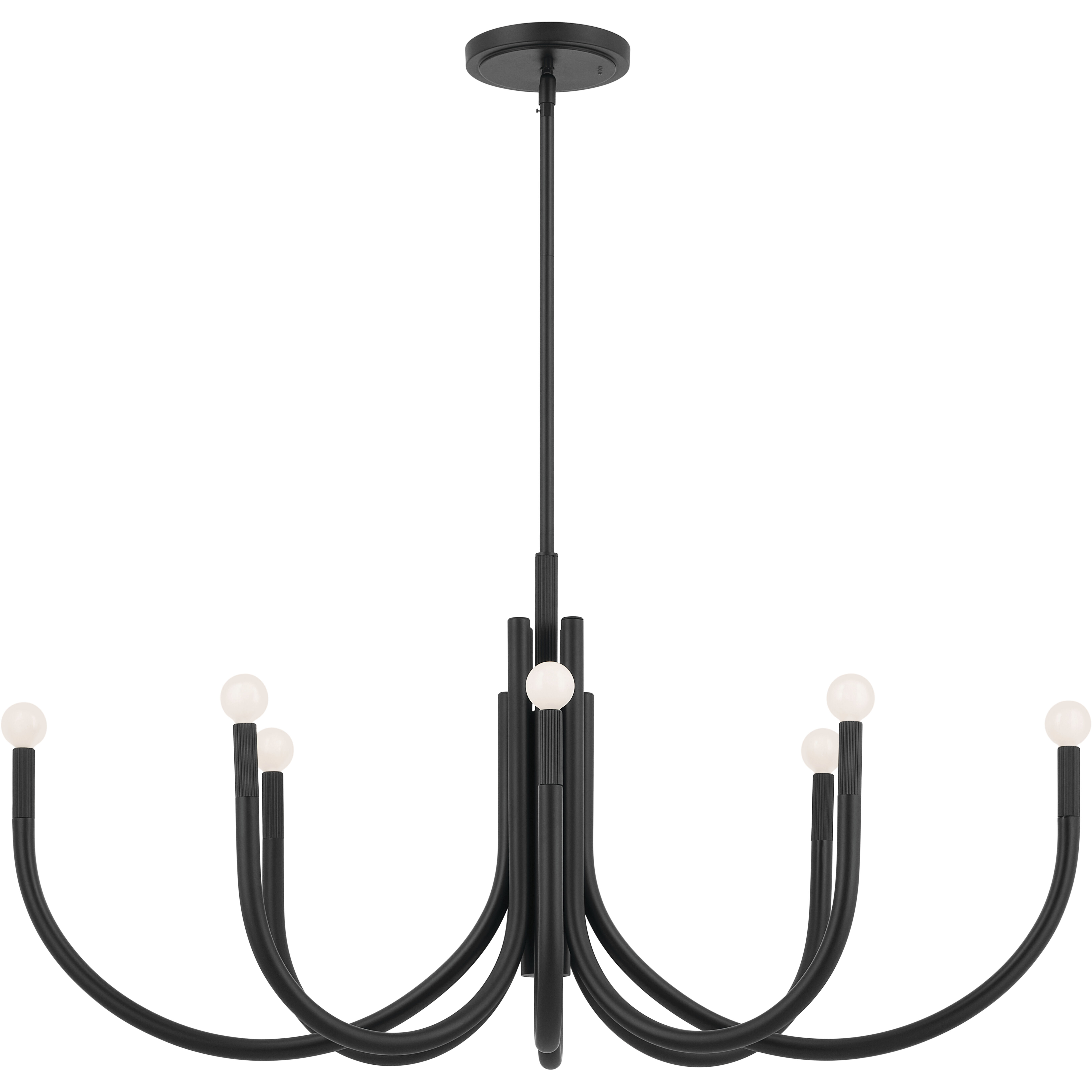 Odensa LED 21 inch Black Oval Chandelier Ceiling Light